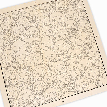 sheep - Wooden Coloring Puzzle