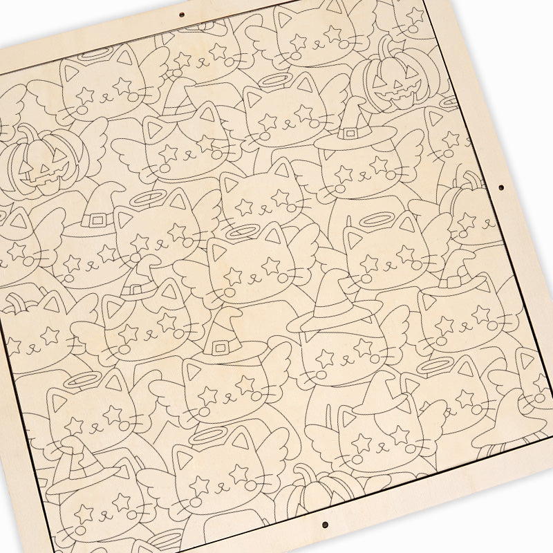 Twinkle Kitty - Wooden Coloring Puzzle