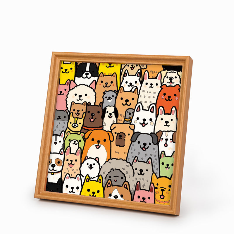 Animal Paradise - Wooden Coloring Puzzle