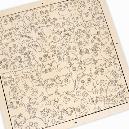 Little Dinos - Wooden Coloring Puzzle