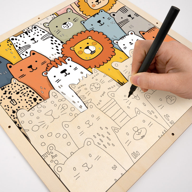 Shiba Inu - Wooden Coloring Puzzle
