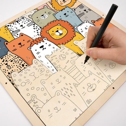 Shiba Inu - Wooden Coloring Puzzle