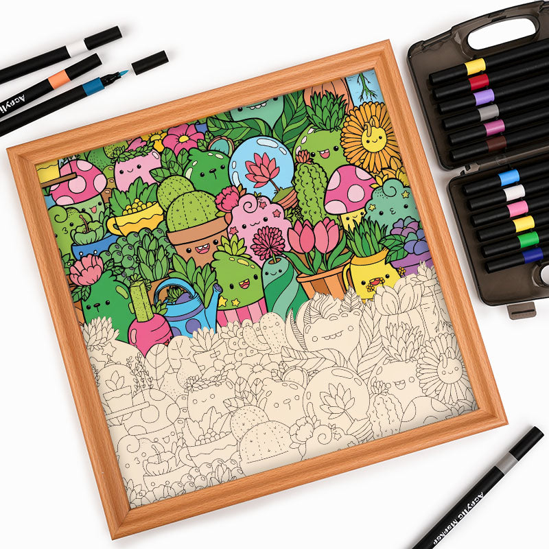 Botanical Paradise - Wooden Coloring Puzzle