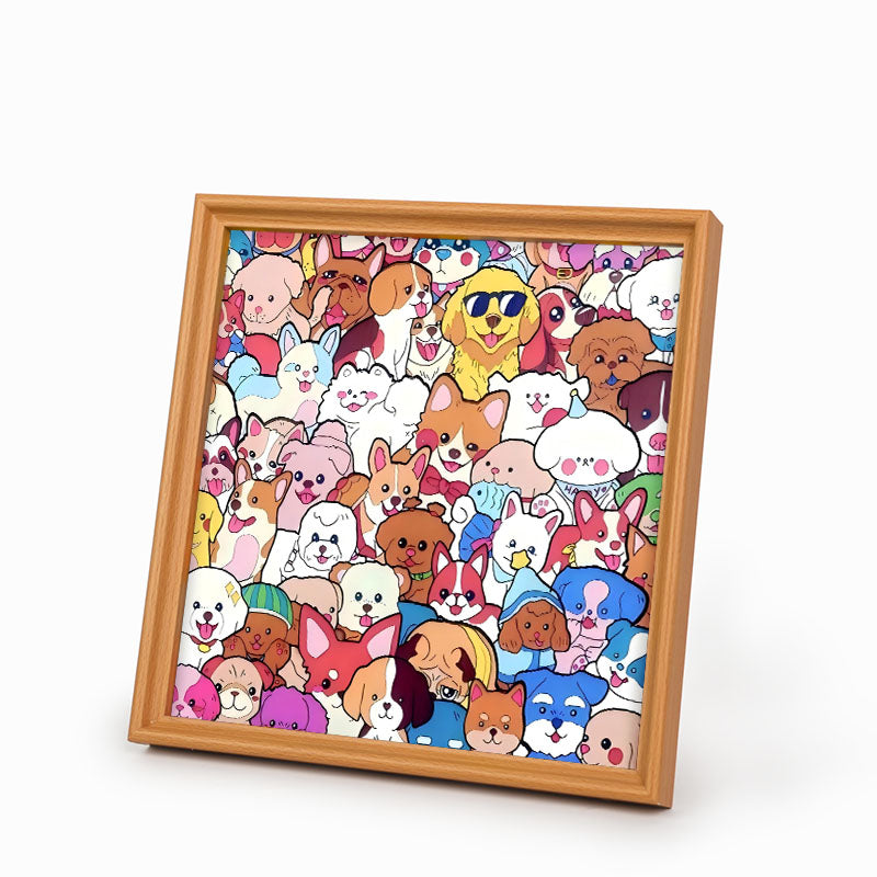Pet Party - Wooden Coloring Puzzle