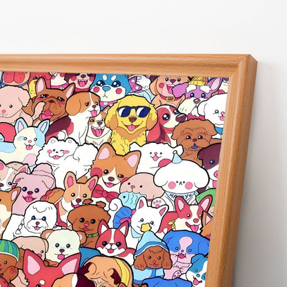 Pet Party - Wooden Coloring Puzzle
