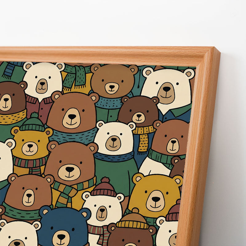 Scarf Bears - Wooden Coloring Puzzle
