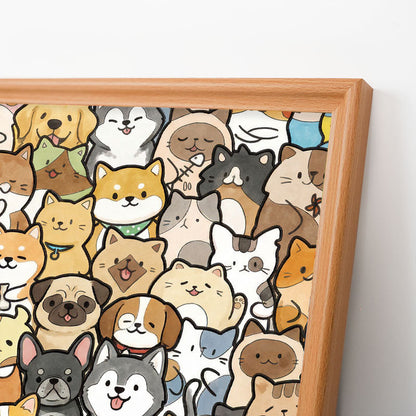 Tiny Puppy World - Wooden Coloring Puzzle