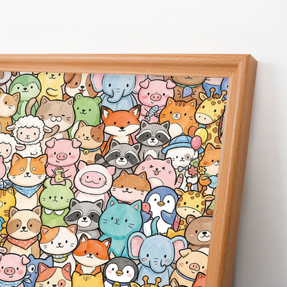 Whimsical Animals - Wooden Coloring Puzzle
