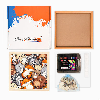 Forest Friends - Wooden Coloring Puzzle