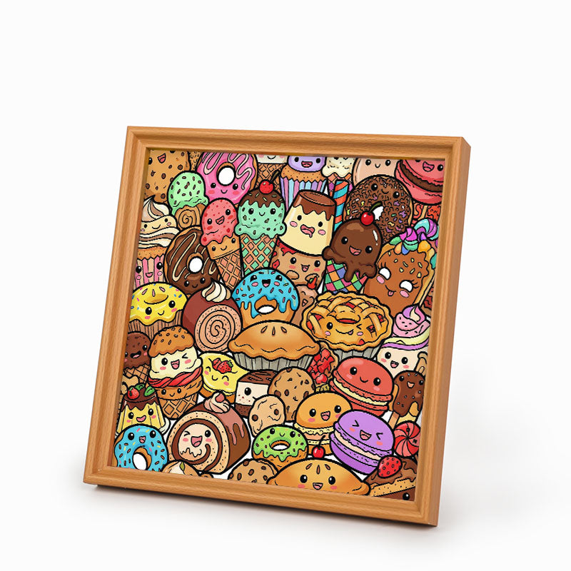 Snack Squad - Wooden Coloring Puzzle