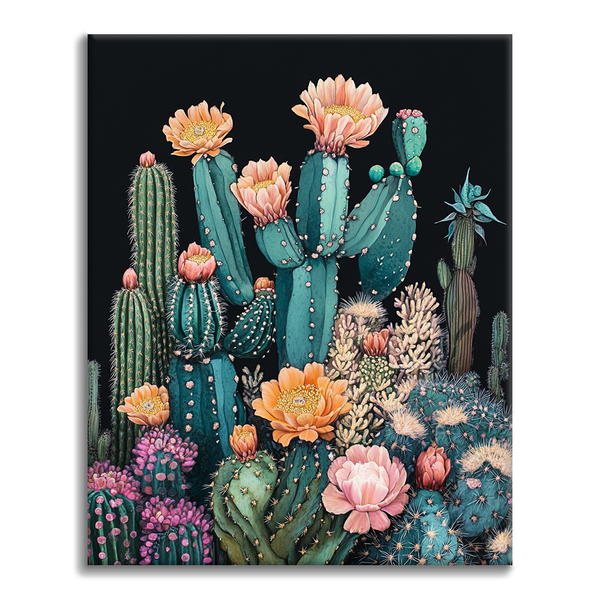Charming Cactus - Paint by Numbers