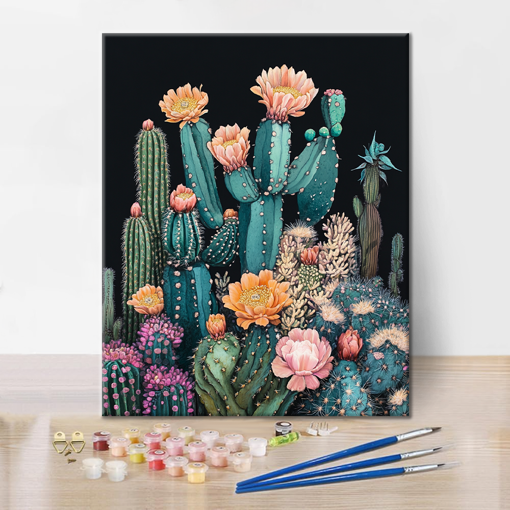 Charming Cactus - Paint by Numbers