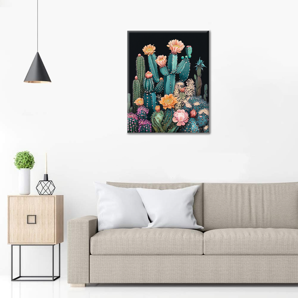 Charming Cactus - Paint by Numbers