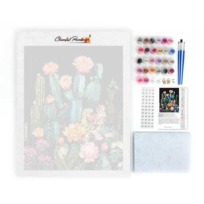 Charming Cactus - Paint by Numbers