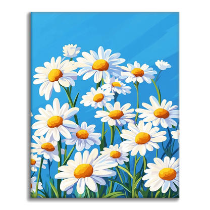 Daisies Under Blue Skies - Paint by Numbers