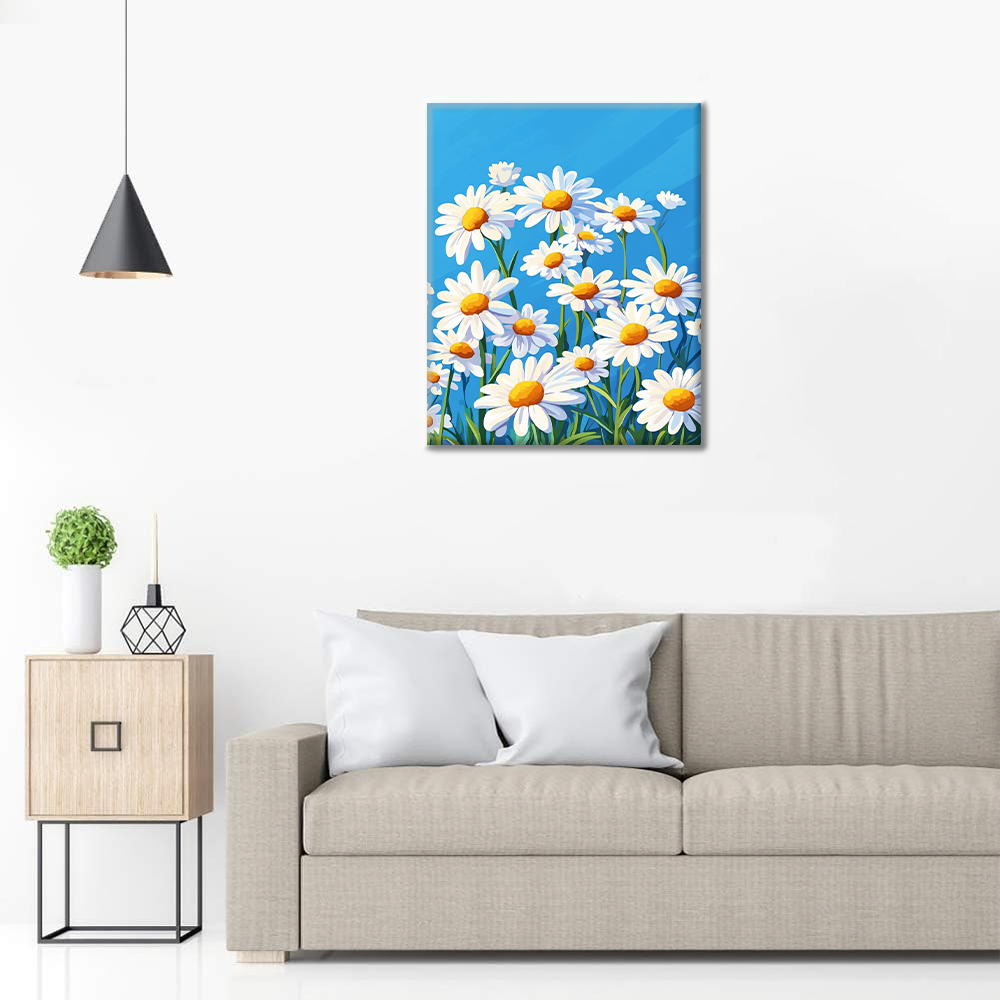 Daisies Under Blue Skies - Paint by Numbers