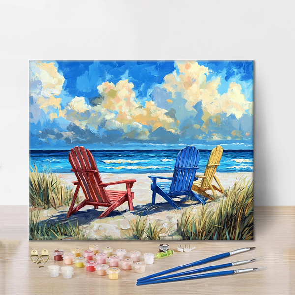 Beach Chairs - Paint by Numbers