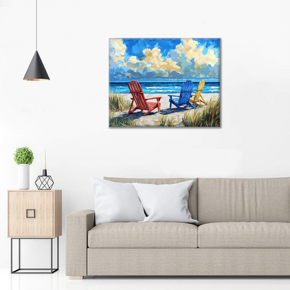 Beach Chairs - Paint by Numbers