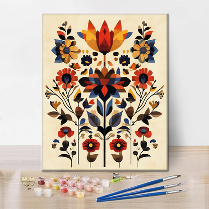 Fiori Geometrici - Paint by Numbers
