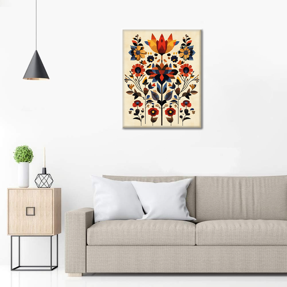 Fiori Geometrici - Paint by Numbers