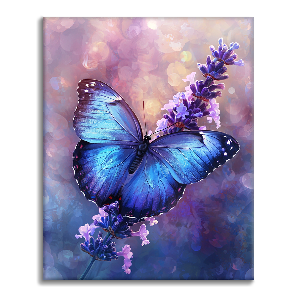 Lavender Lullaby for Cerulean Wings - Paint by Numbers