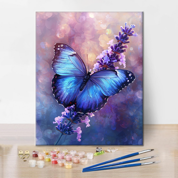 Lavender Lullaby for Cerulean Wings - Paint by Numbers