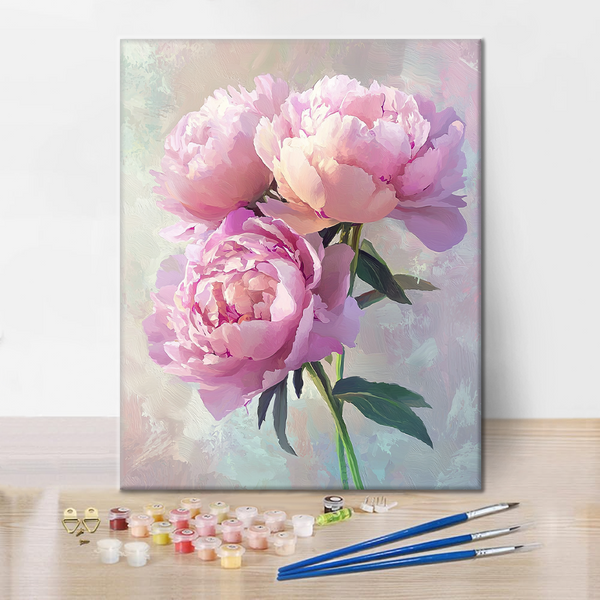 Pink Peony - Paint by Numbers