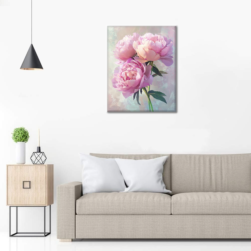 Pink Peony - Paint by Numbers
