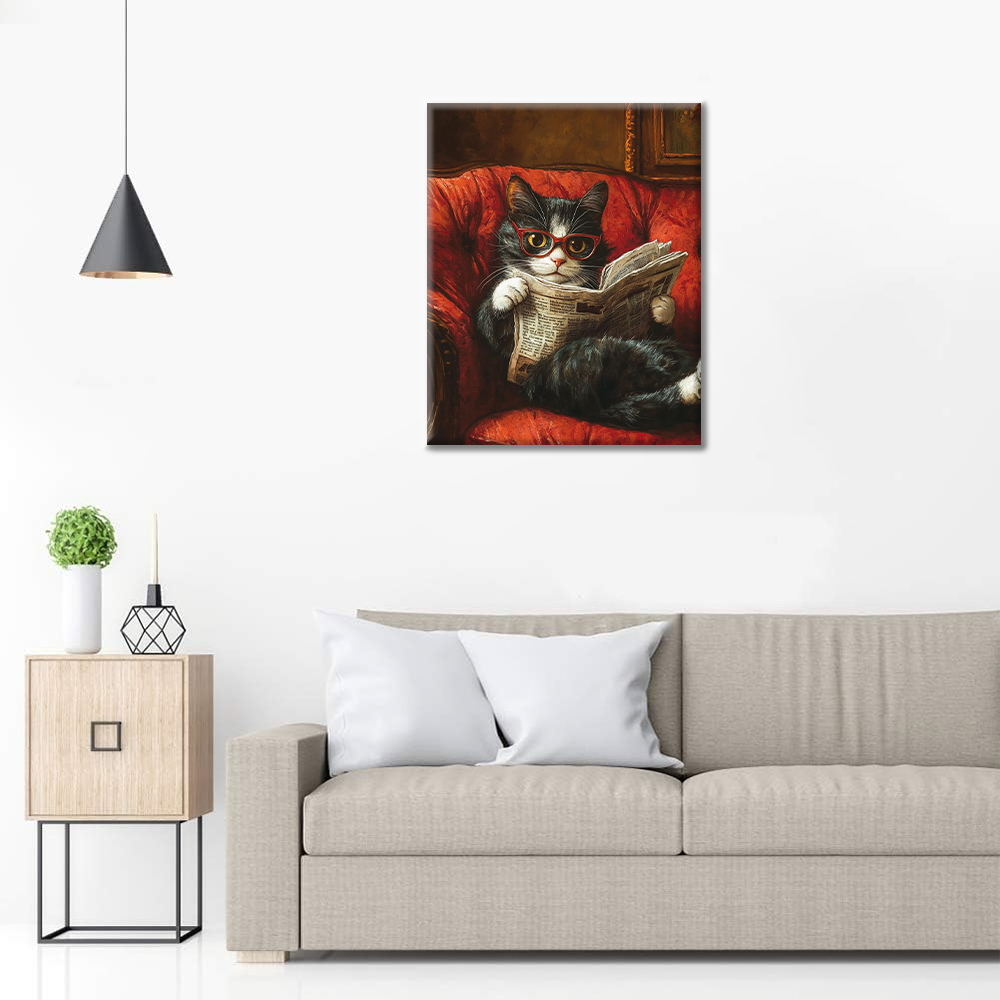 Reading Cat - Paint by Numbers