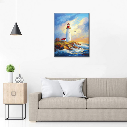 Seaside Lighthouse - Paint by Numbers