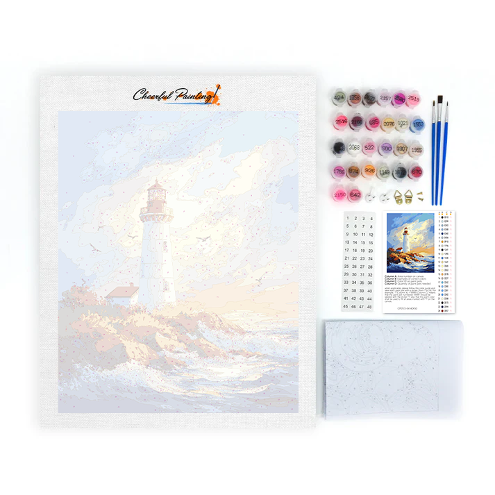 Seaside Lighthouse - Paint by Numbers