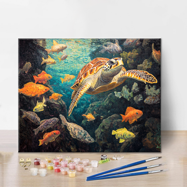 Turtles and Fish - Paint by Numbers