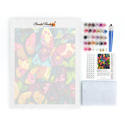 Vibrant Butterflies - Paint by Numbers