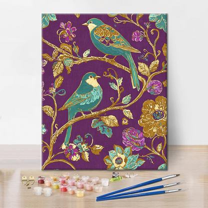Gold-edged Bird - Paint by Numbers