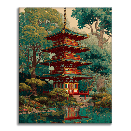 Chidori Gate Reflection - Paint by Numbers