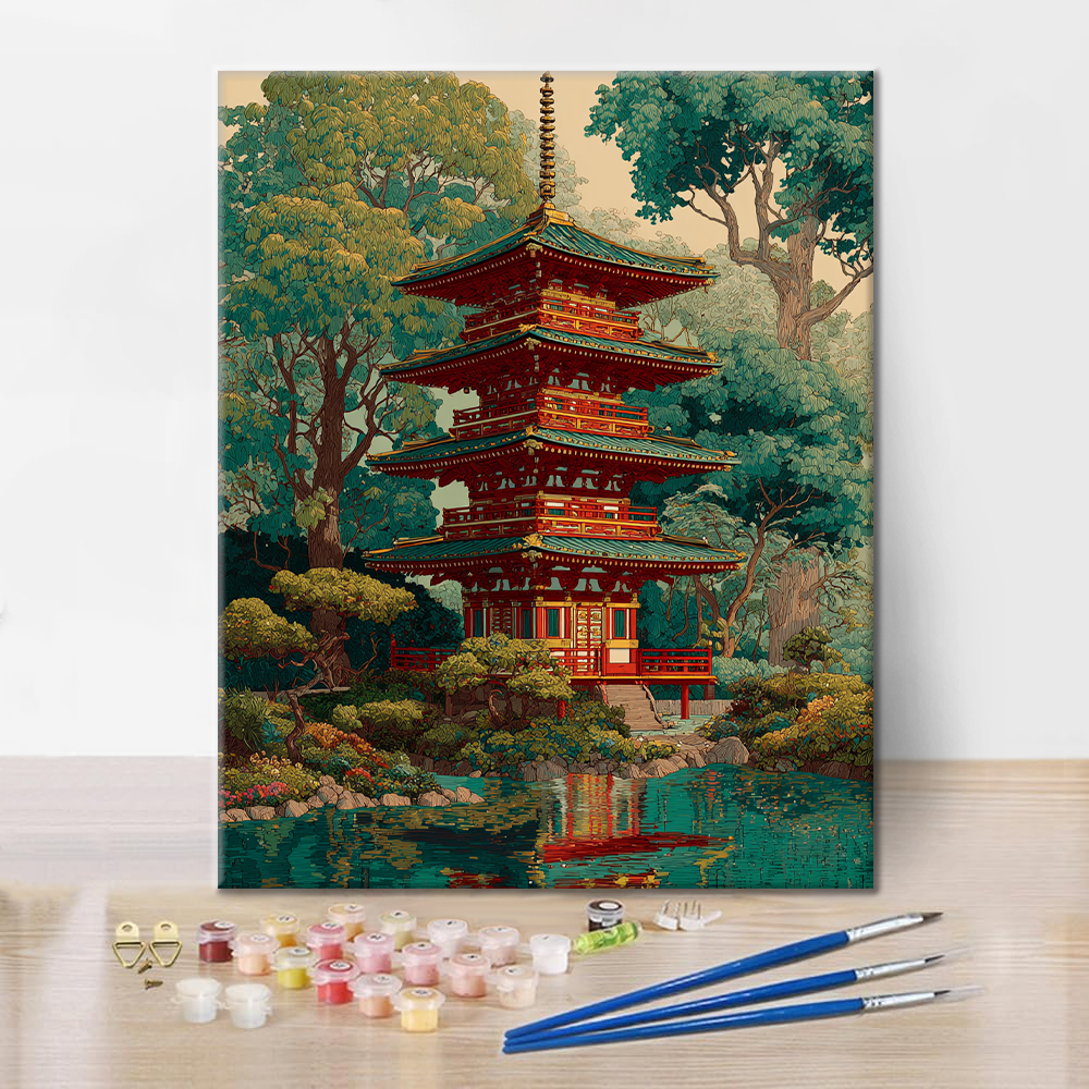 Chidori Gate Reflection - Paint by Numbers