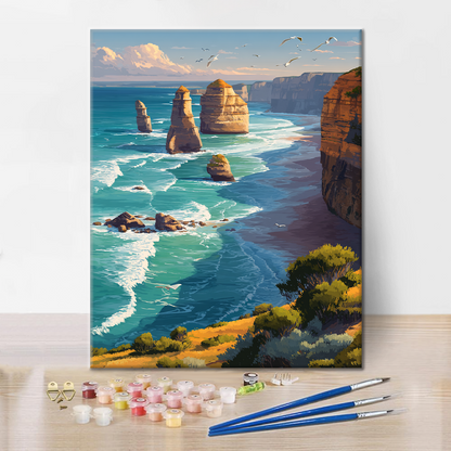 The Twelve Apostles Rock - Paint by Numbers