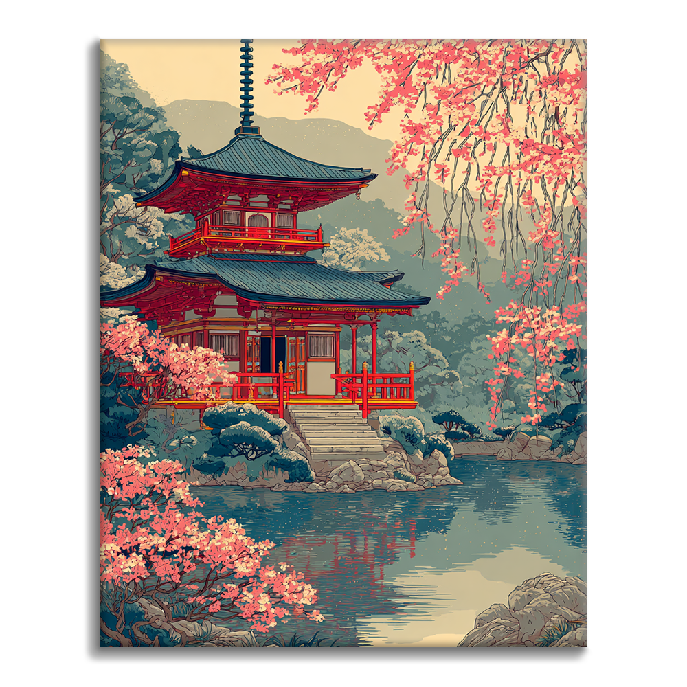 Chidori Shrine Gate - Paint by Numbers