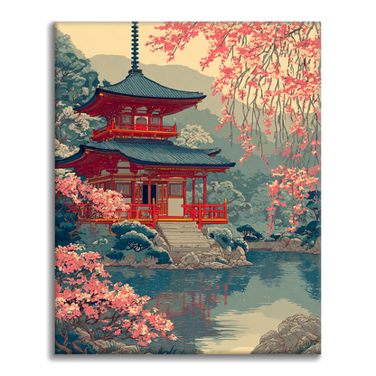 Chidori Shrine Gate - Paint by Numbers