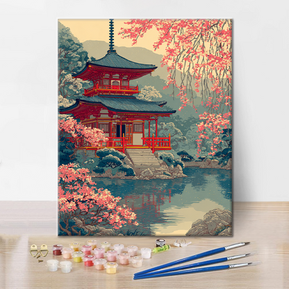 Chidori Shrine Gate - Paint by Numbers