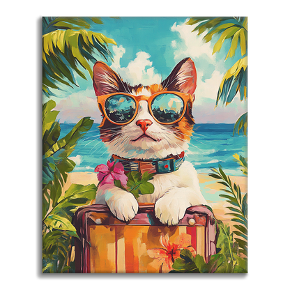 Vacation Cat - Paint by Numbers