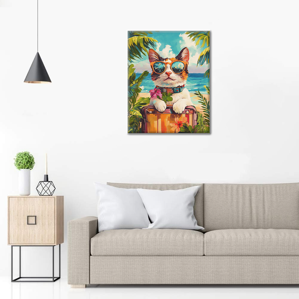 Vacation Cat - Paint by Numbers