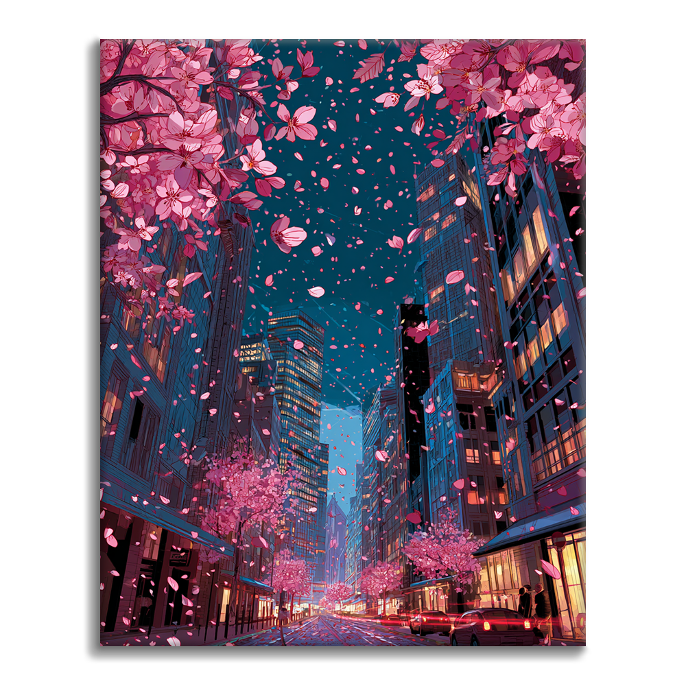 City Blooms Cherry - Paint by Numbers