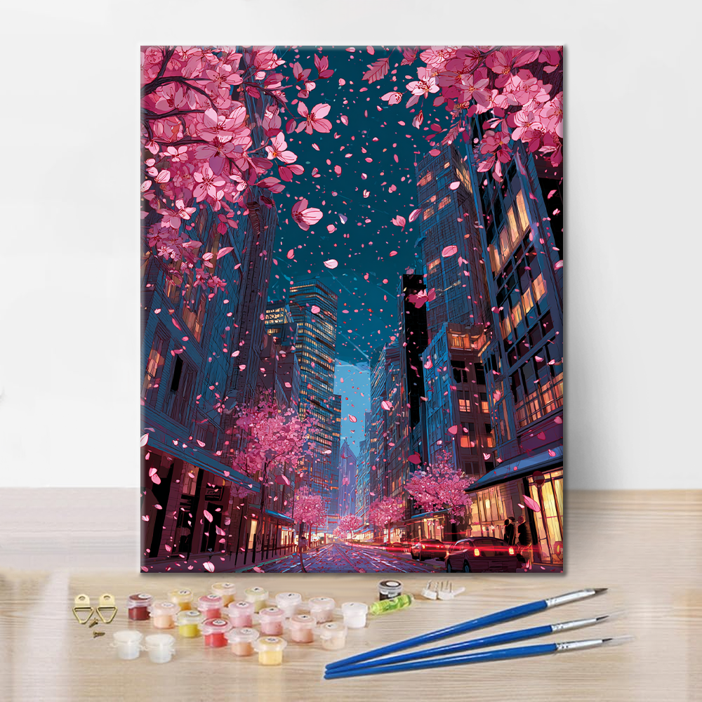 City Blooms Cherry - Paint by Numbers