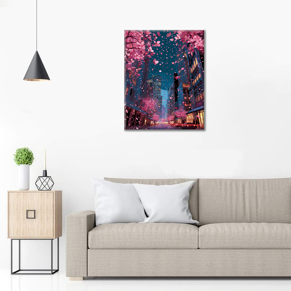 City Blooms Cherry - Paint by Numbers