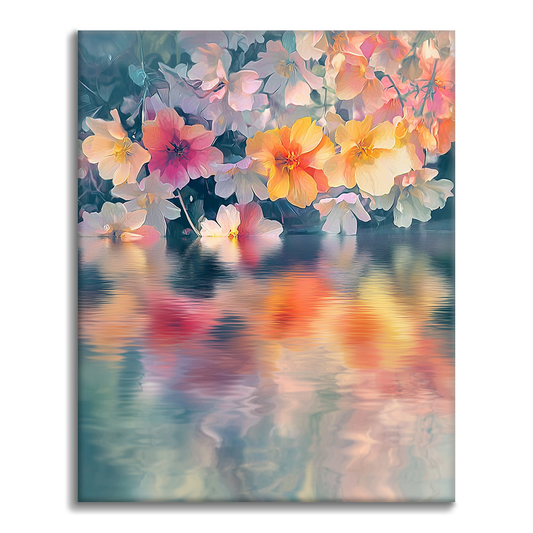 Dreamy Floral Above the Water - Paint by Numbers