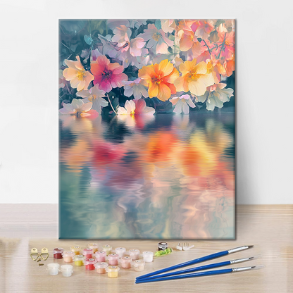 Dreamy Floral Above the Water - Paint by Numbers