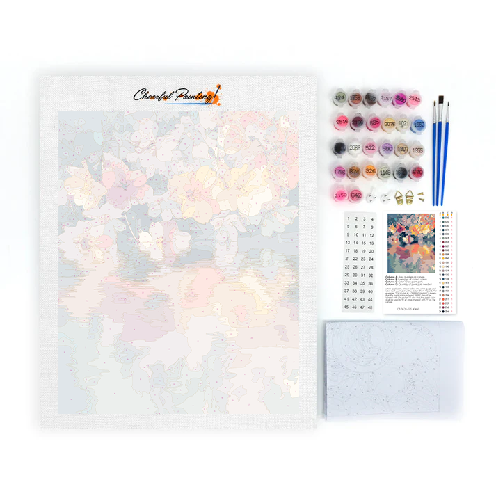 Dreamy Floral Above the Water - Paint by Numbers