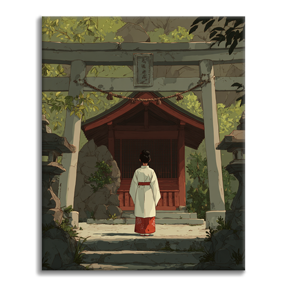 Facing the Torii - Paint by Numbers