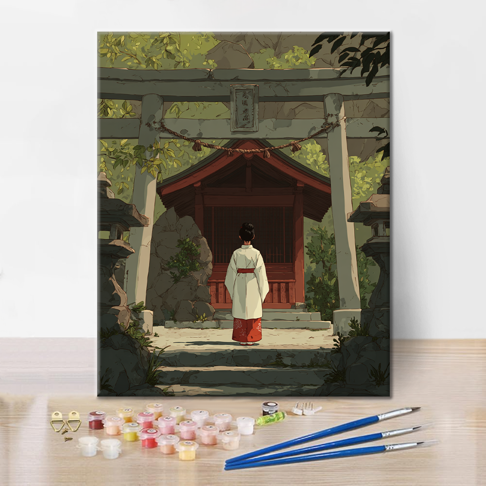 Facing the Torii - Paint by Numbers
